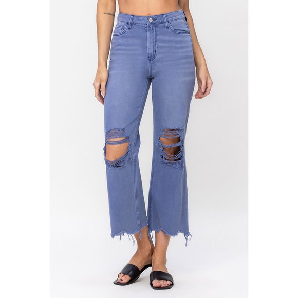 VERVET BY FLYING MONKEY Denim - NWT Vervet by Flying Monkey 90s Vintage Crop Flare Jeans, Indigo